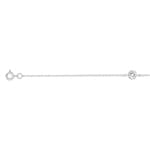 Armband 925 Silber rhodiniert mit Zirkonia Solitär 19cm