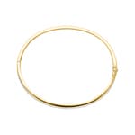 Bracelet jonc or jaune 750/18 ct avec diamants 0.69 ct H/si - AR-20106-GG