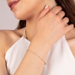 Bangle 750/18 K Yellow Gold with Diamonds 1.00 ct H/si - AR-69146-GG