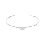 Armreif offen 925 Silber rhodiniert 58 x 48mm