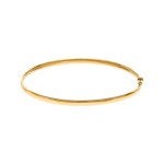Oval Bangle 750/18 K Yellow Gold 3mm - 54x60mm