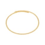 Armreif oval 750/18 K Gelbgold mit diamantierten Kugeln - AR-0322549-GG