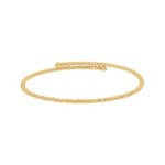 Armreif oval 750/18 K Gelbgold mit diamantierten Kugeln - AR-0322549-GG