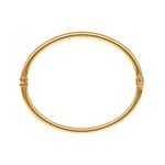 Oval Bangle 750/18 K Yellow Gold polished 4mm - 50x60mm - 382.4