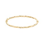 Armreif oval 750/18 K Gelbgold verdreht 3mm - 50x60mm