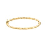 Armreif oval 750/18 K Gelbgold verdreht 4mm - 50x60mm