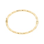 Oval Bangle 750/18 K Yellow Gold twisted 4mm - 50x60mm - 399.4