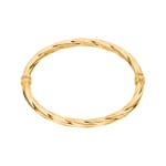 Oval Bangle 750/18 K Yellow Gold twisted 5mm - 50x60mm - 399.5