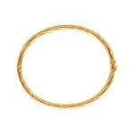 Oval Bangle 750/18 K Yellow Gold twisted 6mm - 48x58mm - 373.6PM
