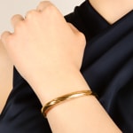 Oval Bangle 750/18 K Yellow Gold twisted 6mm - 48x58mm - 373.6PM