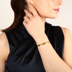 Oval Bangle 750/18 K Yellow Gold twisted 6mm - 48x58mm - 373.6PM