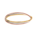 Armreif oval 750/18 K Tricolor verschweisst 48x58mm