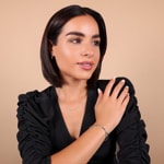 Armreif oval 750/18 K Weissgold 3mm - 52x62mm - 374.3PMG