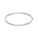 Armreif oval 750/18 K Weissgold 4mm - 52x62mm