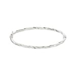 Armreif oval 750/18 K Weissgold verdreht 3mm - 50x60mm