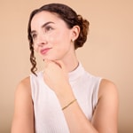 Bracelet Jonc ronde or jaune 750/18 ct gravé 3.2mm - 388