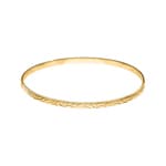 Bracelet Jonc ronde or jaune 750/18 ct gravé 4mm