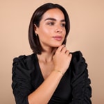 Armreif rund 750/18 K Gelbgold verziert 4mm - 367