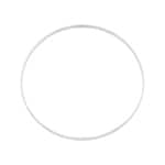 Round Bangle Solid 750/18 K White Gold domed - 361.3GR