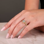 Asscher bague diamant halo or jaune 750/18 ct 0.85 ct G/si - RI-6543-03-GG