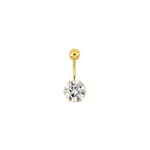 Piercing de nombril or jaune 375/9 ct avec zircone - 9K8528Z
