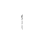 Piercing de nombril or gris 750/18 ct
