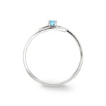 Bague topaze bleue or gris 375/9 ct - 09FA501GT