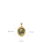 Blush Anhänger 14k Gelbgold mit schwarzem Perlmutt mit Bergkristall - 6097YBQ