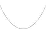 Blush 14ct White Gold Cable Chain 0.5mm