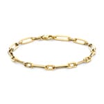 Blush 14ct Gold Paperclip Elongated Chain Bracelet 4.2mm - 2251YGO