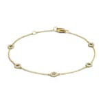 Blush Bracelet avec zircones en forme de cercles or 14 carats - 2200YZI