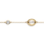 Blush Armband 14k Gelbgold mit Doublette aus Perlmutt mit Bergkristall und Zirkonia - 2252YMQ