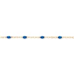 Blush Bracelet avec pierres en résine bleue en or 14 carats - 2264YRB