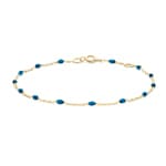 Blush 14ct Gold Blue Resin Stone Bracelet - 2226YRB