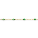 Blush Armband 14k Gelbgold mit Kunstharz Grün - 2226YRG