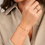 Blush Armband 14k Gelbgold mit Kunstharz Grün - 2226YRG