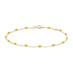 Blush 14ct Gold Caramel Resin Stone Bracelet