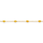 Blush Armband 14k Gelbgold mit Kunstharz Karamell - 2226YRC