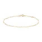 Blush 14ct Gold White Resin Stone Bracelet