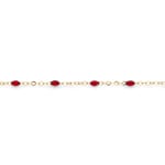 Blush Bracelet avec pierres en résine rouge en or 14 carats - 2264YRR
