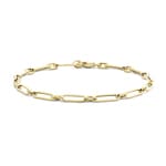 Blush 14ct Gold Elongated Link Bracelet