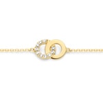Blush Bracelet deux anneaux entrelacés sertis de zircones en or 14 carats - 2223YZI