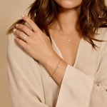 Blush Bracelet chaîne fantaisie avec pendentif zircone en or 14 carats - 2156BZI