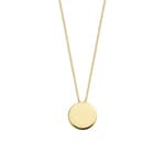 Blush 14ct Gold Flat Disc Pendant Necklace - 3088YGO