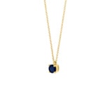 Blush Collier 14k Gelbgold mit blauem Saphir - 3200YBS