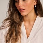 Blush Collier 14k Gelbgold mit Doublette aus Perlmutt mit Bergkristall - 3169YMQ