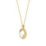 Blush Collier 14k Gelbgold mit Doublette aus Perlmutt mit Bergkristall - 3169YMQ