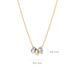 Blush 14ct Bicolour Gold Three Ring Pendant Necklace - 3055BGO