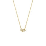 Blush Collier 14k Gelbgold mit drei Ringen und Pavé-Zirkonia - 3136YZI