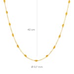 Blush Collier 14k Gelbgold mit Kunstharz Karamell - 3162YRC